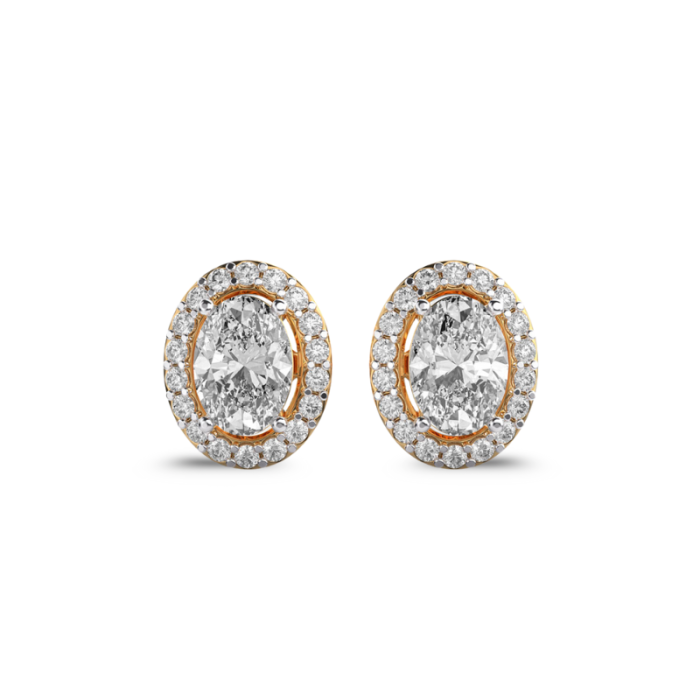 3 Amira Liya Oval Cut Diamond Studs - Image 1