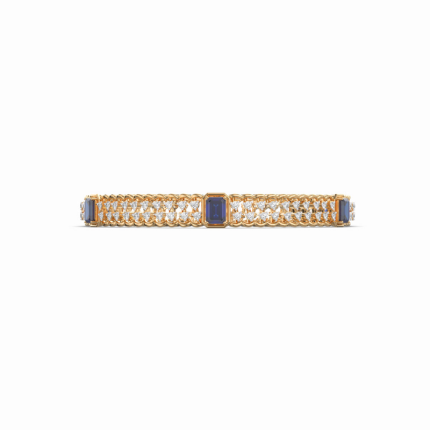 Diamond Kankan Bangle with Blue Stones