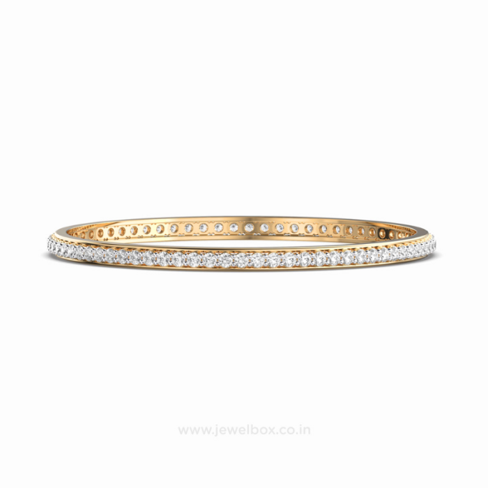Vivere Circle Round Cut Diamond Bangle - Image 1