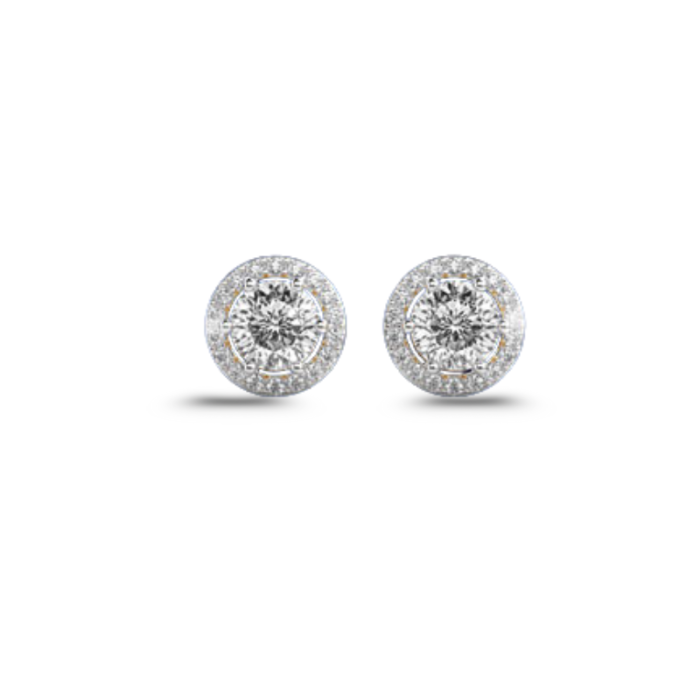 Twinkling Round Padma Cut Diamond Studs - Image 1