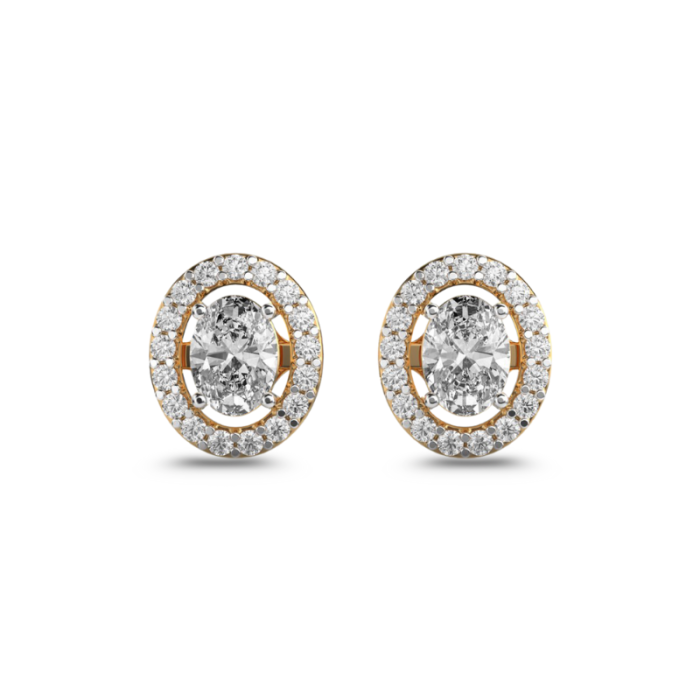 Classic Oval Diamond Studs - Image 1