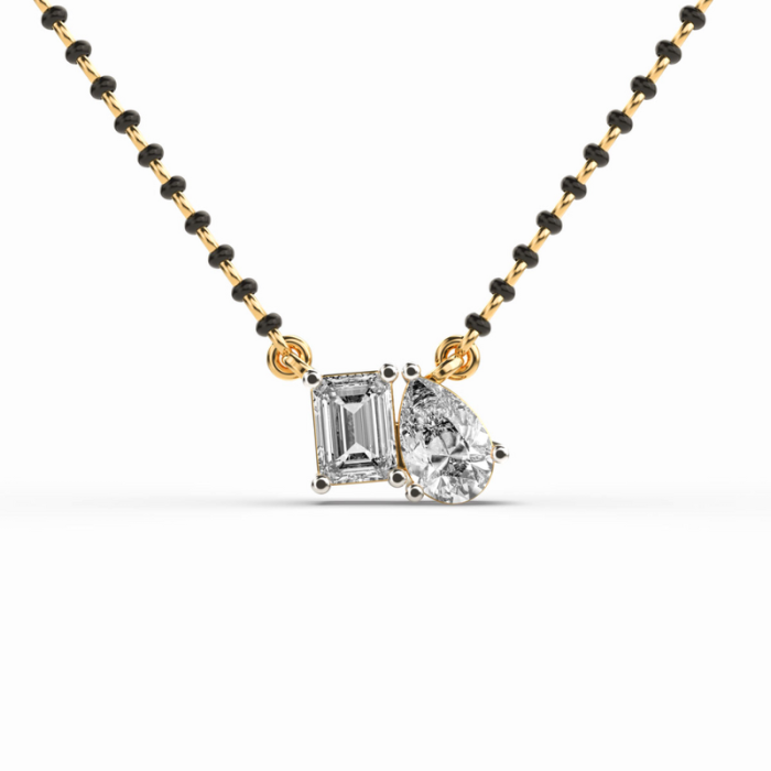 Axisglow Geometric Diamond Pendant With Chain Axisglow Geometric Diamond Pendant With Chain - Image 1