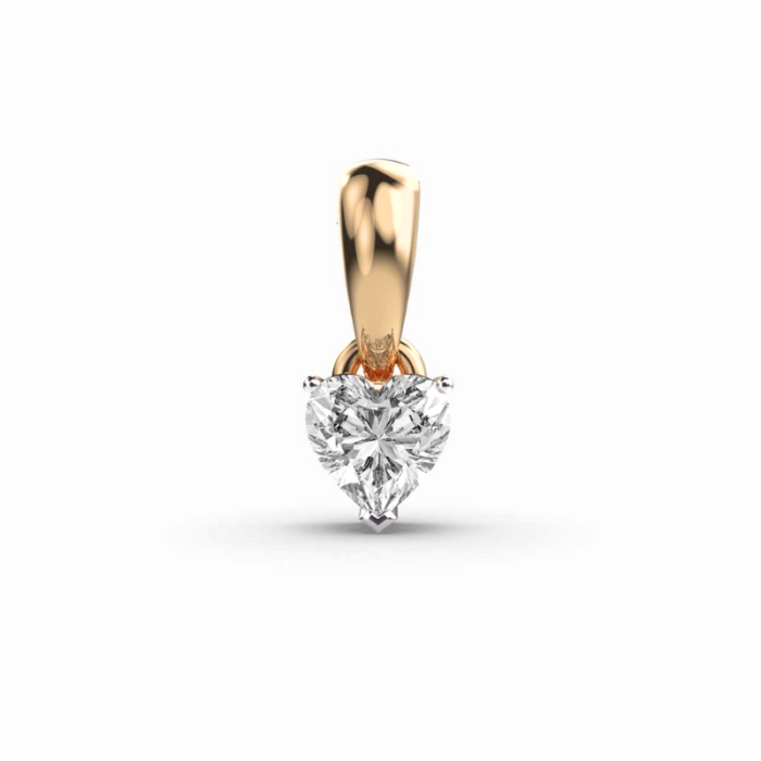 Classic Heart Solitaire Pendant without Chain - Image 1