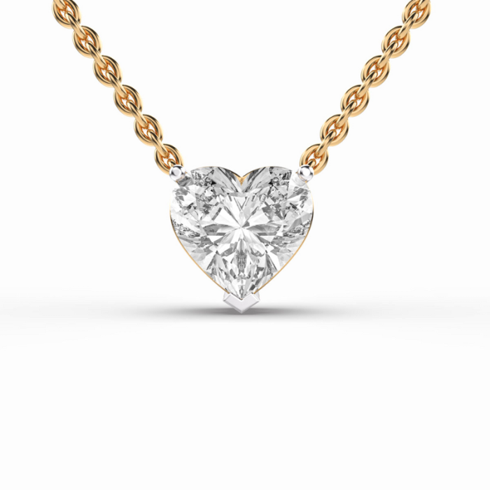 Queen Of Heart Solitaire Diamond Pendant(With Chain) Queen Of Heart Solitaire Diamond Pendant(With Chain) - Image 1