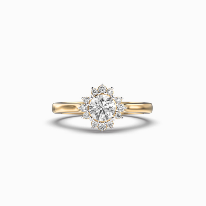 Floral Frost Diamond Studded Ring - Image 1