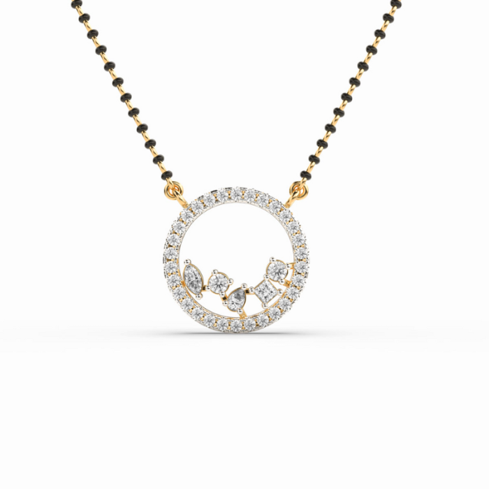 Velvet Circle Diamond Pendant With Chain - Image 1